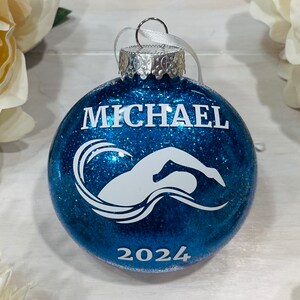 Swimmer Ornament | Swim Ornament | Team Ornament | Name Ornament | Personalized Ornament | Swim Team Gift | Swim Team Ornament | Swimmer