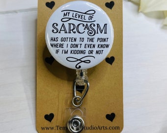 Funny Badge Reel | ER Nurse Badge Reel | Medical ID Badge | Nurse Badge Reel Funny | Funny Badge Holder | Funny Gift | Sarcasm | Sarcastic