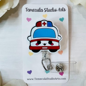 EMT | Ambulance | Badge Reel | Medical ID Badge | Nurse Badge Reel Funny | Funny Badge Holder | Funny Badge Reel | Coworker Gift | Name Tag