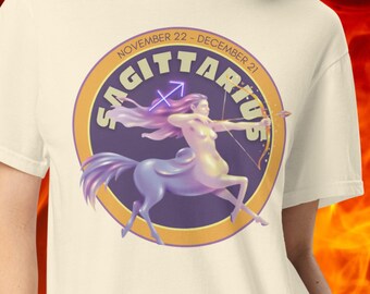 Sagittarius Astrology Zodiac T-Shirt | COMFORT COLORS