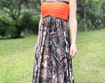 Camo Dress -Camouflage Dress - Camo Sundress  - Camo Women - Camo Wedding - Camo Bridesmaid Dress - Camo Wedding Dress - MADE IN USA