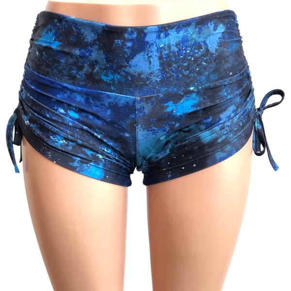 Galaxy Shorts- Space - Hot Yoga Shorts - Plus Size Workout - Pole - Swim - Festival - SXYfitness - made in USA -