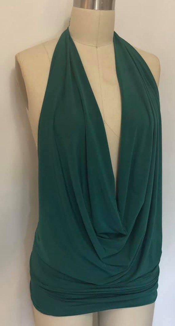 Green Backless Drape Halter Top or Dress Pick Your SIZE and | Etsy