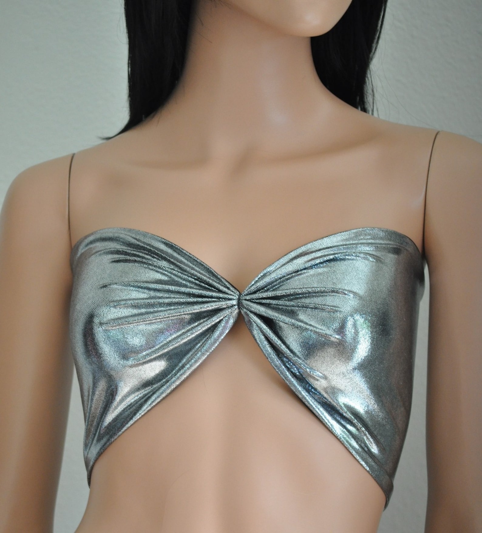 Bandeau Tube Top Metallic Tube Top Gold Silver Bronze Etsy