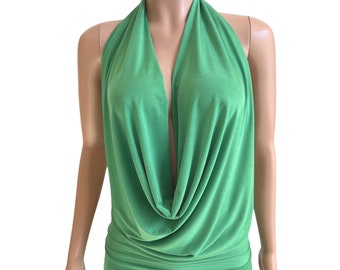 Clover Green sexy top Rückenfreies drapieren Neckholder Top oder Kleid Wählen Sie Ihre GRÖSSE und FARBE Hergestellt in den USA