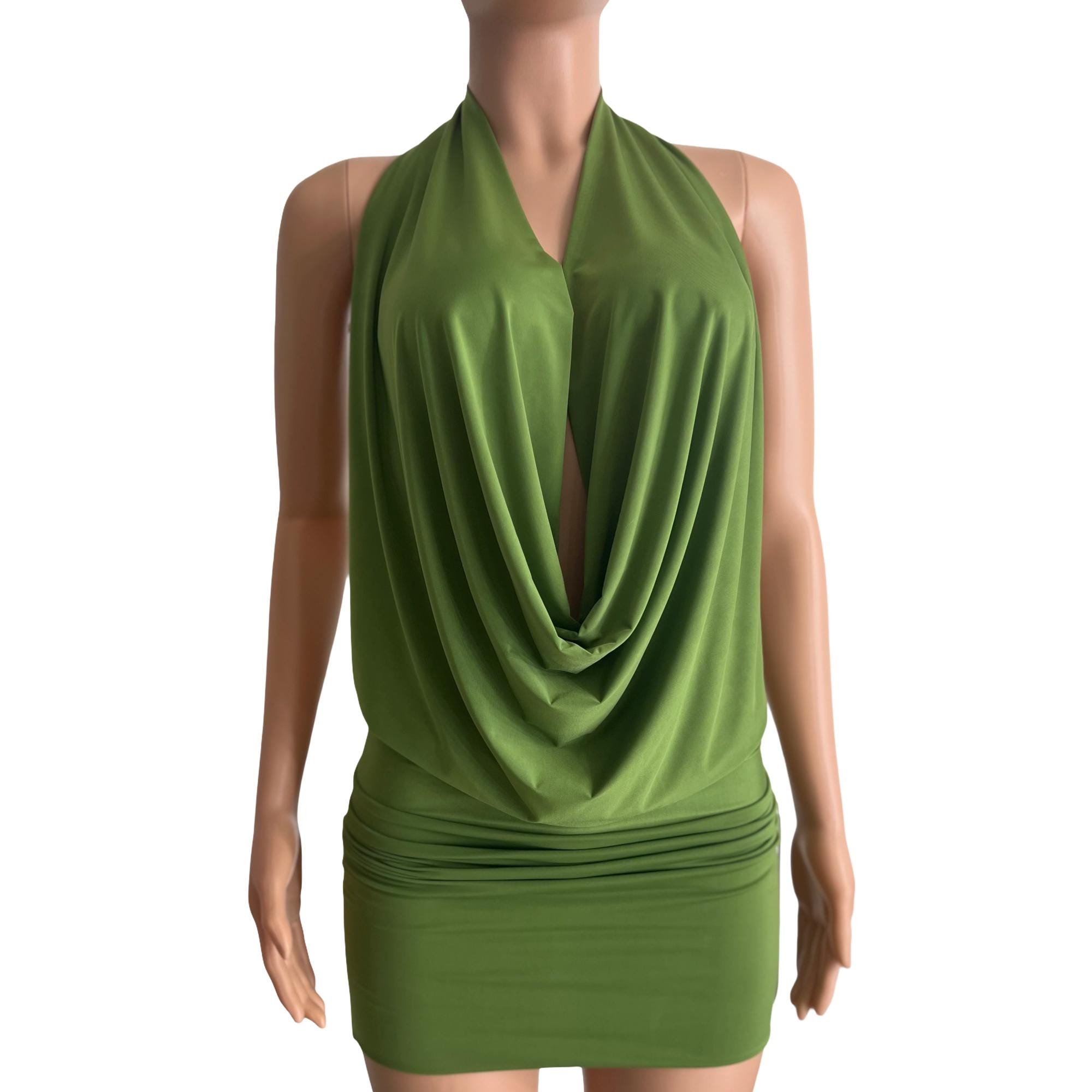slim fit dress slacks Losanna Satin Gown in Forest Green main image 1