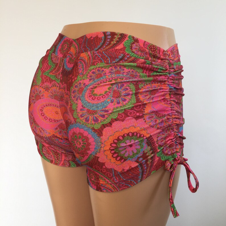Yoga Shorts Paisley Hot Yoga Shorts Plus Size Workout Etsy