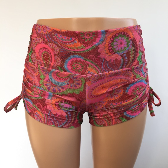 Yoga Shorts Paisley Hot Yoga Shorts Plus Size Workout Swimwear