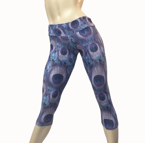 Sale Size S M Yoga Pants Workout Clothes Hot Yoga Fitness Purple Peacock Pants Low Rise Capri Sxy Fitness Sale Size S M Yoga Pants Workout Clothes Hot Yoga Fitness Purple Peacock Pants Low Rise Capri Sxy Fitness