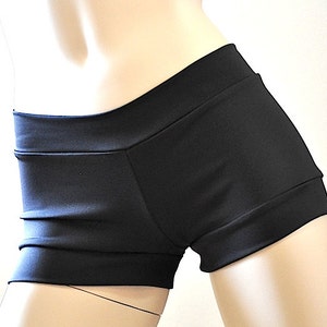 Hot Yoga Fitness Short  Black Hot Yoga Ultra Low RIse SHorts