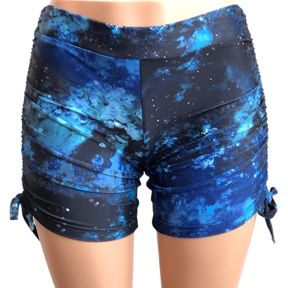 Long Yoga Shorts Galaxy Shorts Space Hot Yoga Shorts Plus Size Workout Pole  Swim Festival Sxyfitness Made in USA 