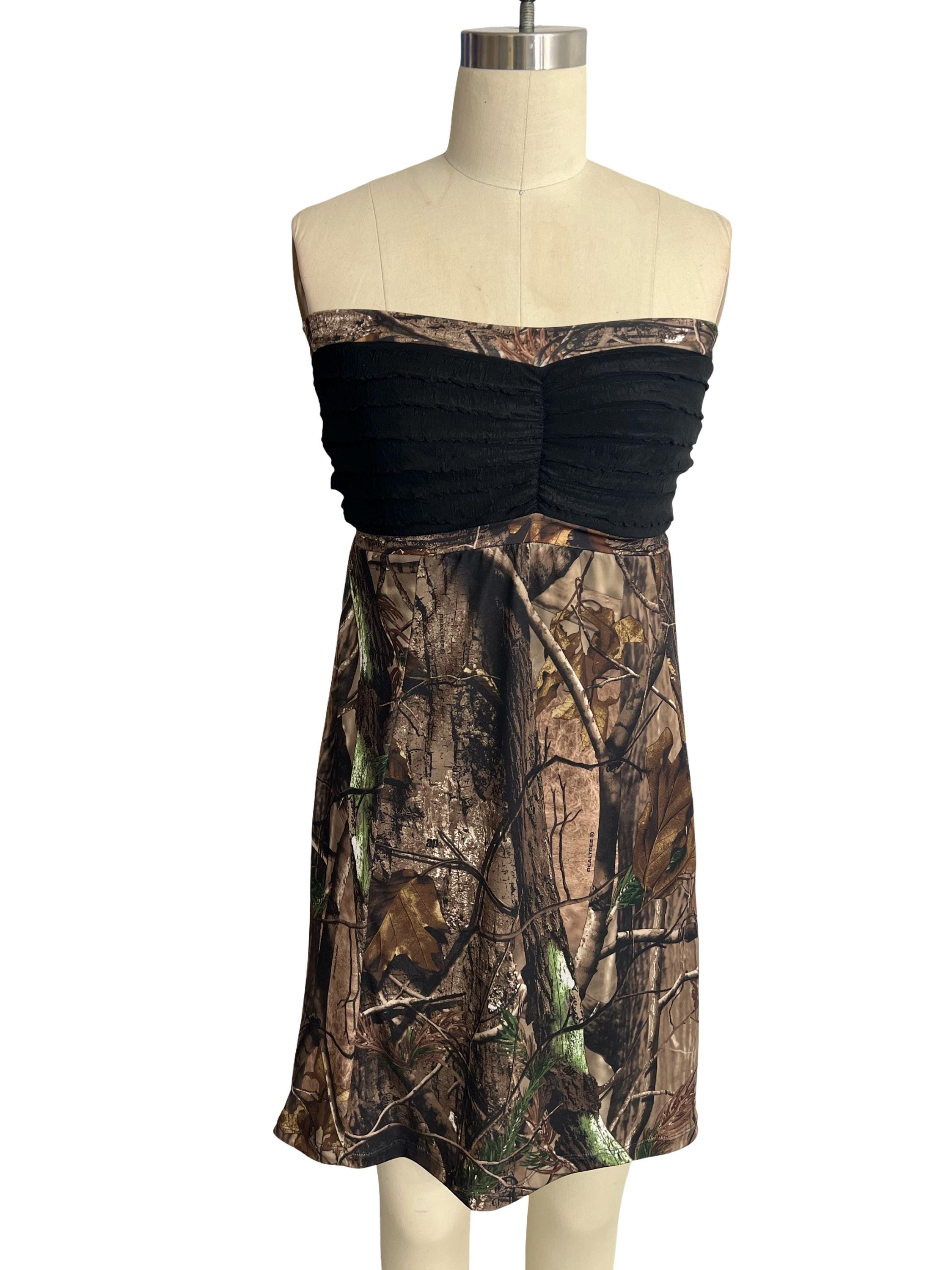 hot pink and camo bridesmaid dresses CAMO Bridesmaid dress Strapless SIZES 2 to 14