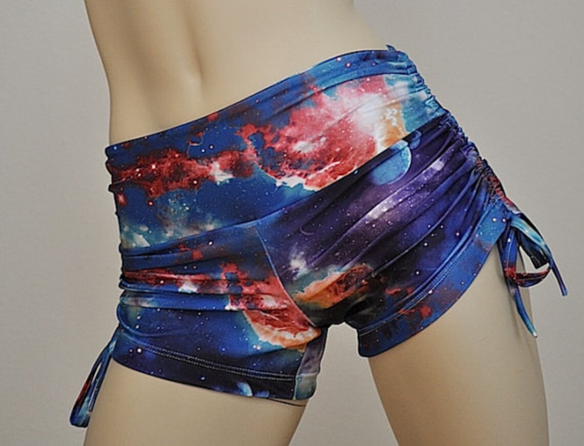 One Sleeve Sports Bra Bathing Suit Top Blue Galaxy Etsy