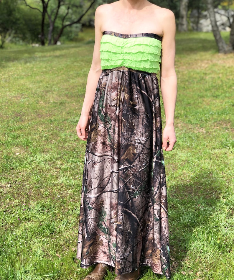 Camo Dress Camouflage Dress Camo Sundress Camo Women Camo Wedding Camo Bridesmaid Dress Camo Wedding Dress MADE IN USA image 9