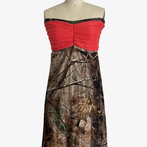 SALE Size Small only - Coral Pink Camo Dress -Camouflage - Camo Sundress  - Camo Women - Camo Wedding - Camo Bridesmaid Dress - Made in USA