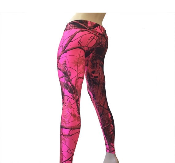 Camo Yoga Pants Fitness Pink Camouflage High Waist Pant Fold Over Legging  Sxyfitness Handmade USA 