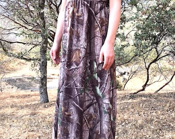 Prom Dresses Camo NWT Carrafina Mossy Oak Camo Formal Gown Size Strapless  Ruffle