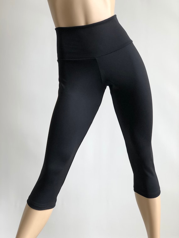 Black Yoga Pants Compression Yoga Pants Legging Capri Low Rise Mid Rise  High Rise Hot Yoga Sxyfitness MADE IN USA -  Canada