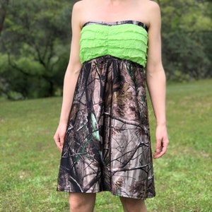 Camo Dress Camouflage Dress Camo Sundress Camo Women Camo Wedding Camo Bridesmaid Dress Camo Wedding Dress MADE IN USA image 3