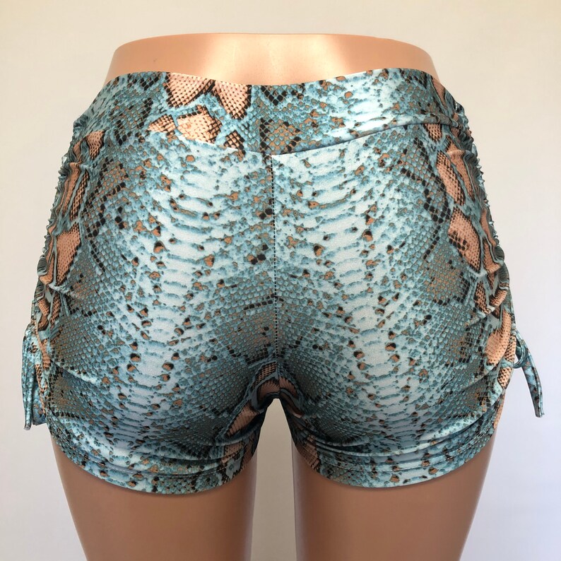 Snakeskin Shorts Hot Yoga Shorts Plus Size Workout Pole Etsy