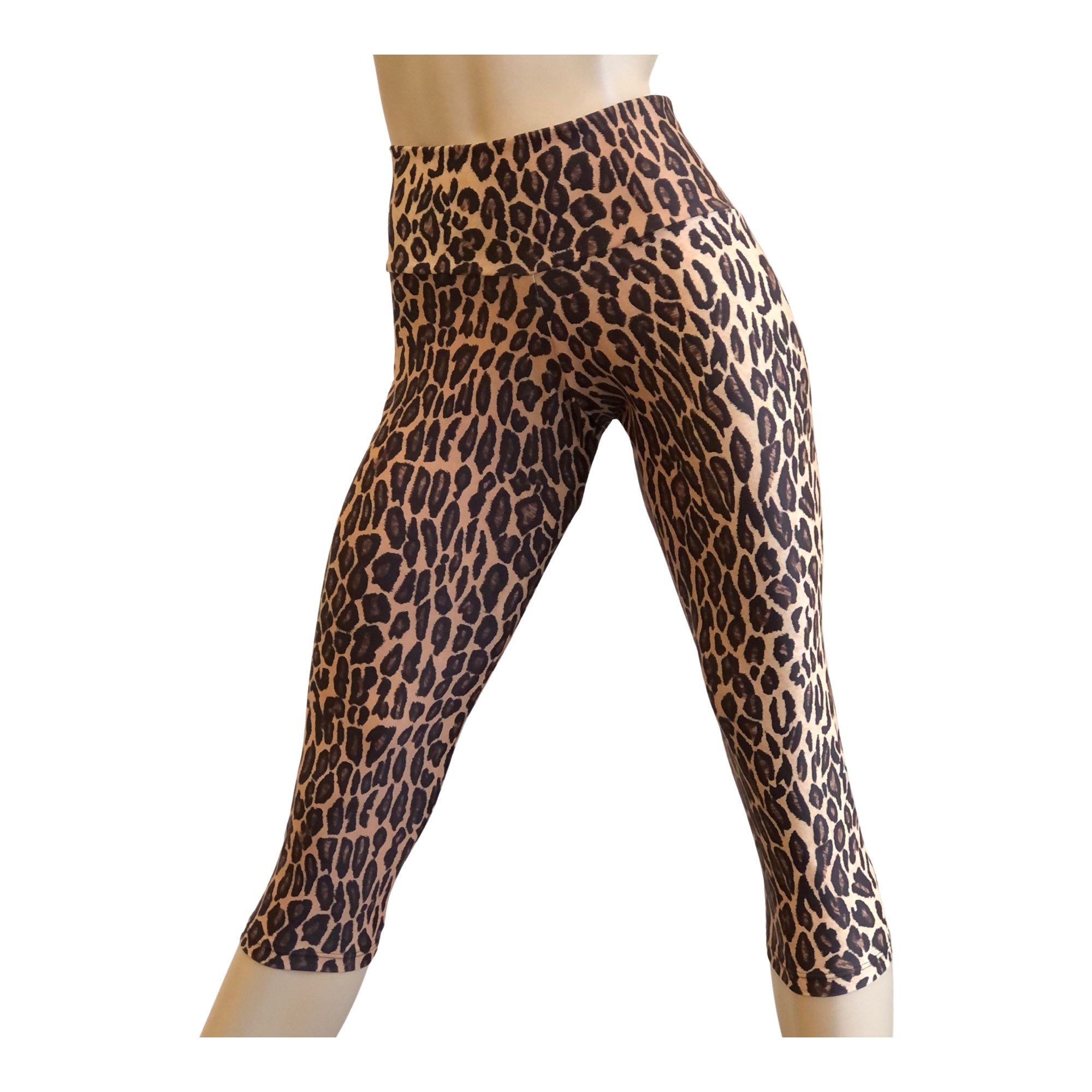 Cheetah Animal Leopard Long Shorts Yoga 