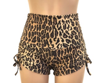 High Waist Shorts - Cheetah Short- Yoga Shorts - Plus Size Workout - Pole - Schwimmen - Festival - Animal Print - SXYfitness - made in USA -