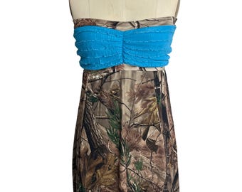 blue camo bridesmaid dresses Country Cowboy Camo Wedding Dresses Blue Denim... From Aisha_weddingdress,  $156.34