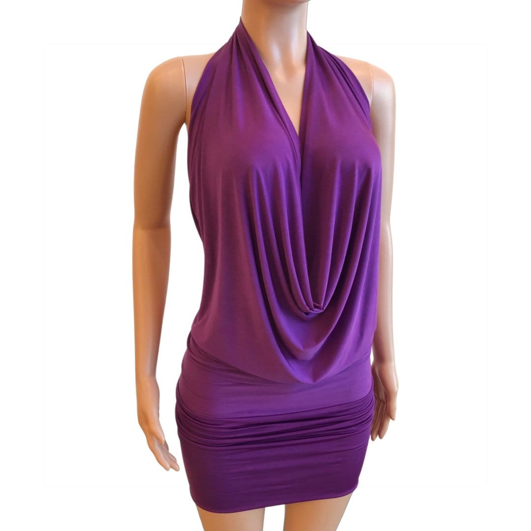 Purple Dress Backless Drape Halter Top or Dress Pick Your - Etsy