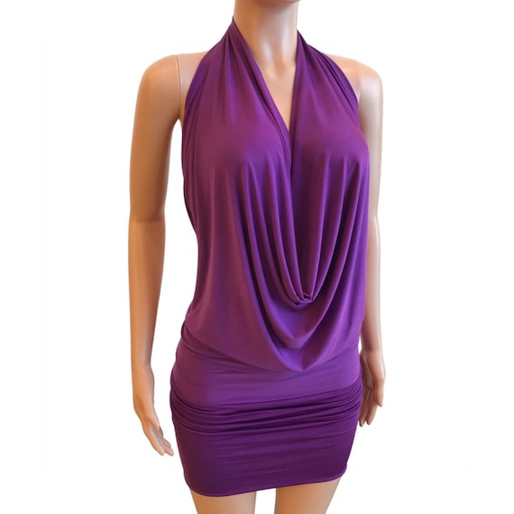 princess polly baby blue dress Sexy Solid Color Long Sleeve Backless Mini Dress main image 1