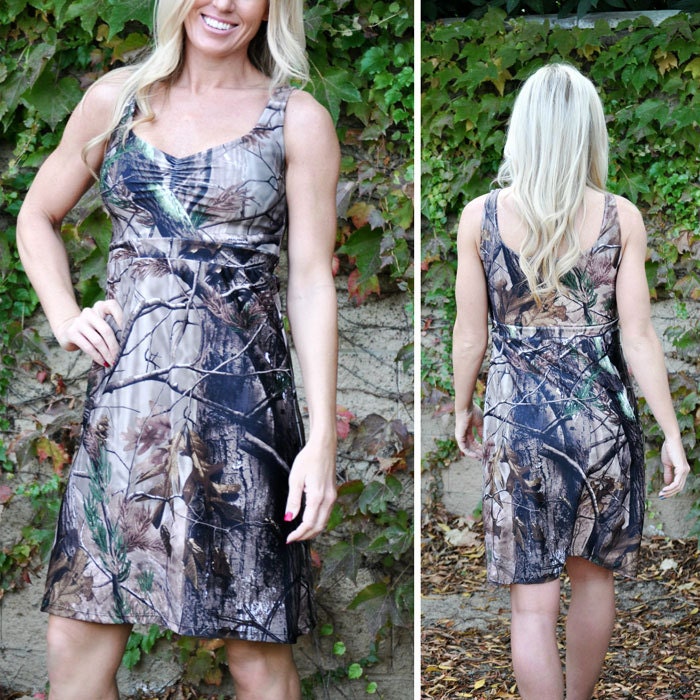 BAIKUTOUAN Camo Deer Hunting Women's Sleeveless Sundress - Summer Beach Swing Dress Skirt