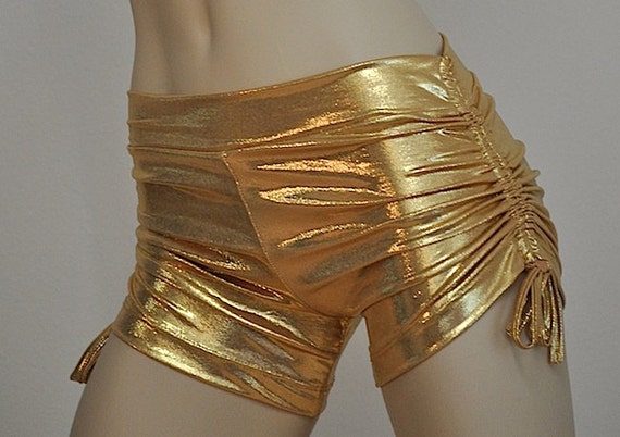 metallic yoga shorts