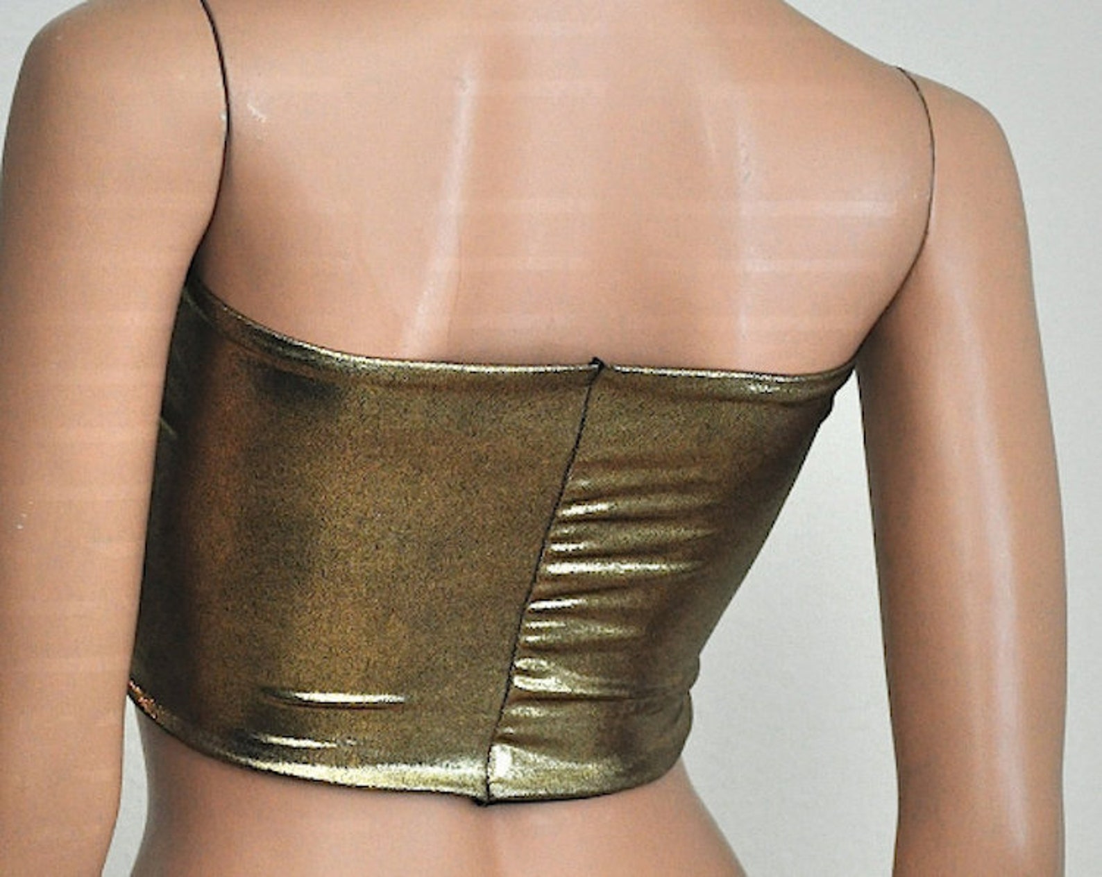 Bandeau Tube Top Metallic Tube Top Gold Silver Bronze Etsy