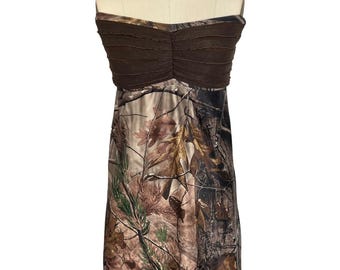 blue dress for baby girl CAMO Bridesmaid dress Strapless SIZES 2 to 14