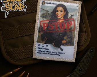 PSYOP Tactical Bae Patch | Military Meme Morale, Velcro Hook
