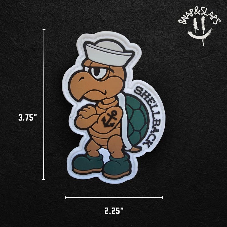 Shellback Koopa Troopa PVC Morale Patch – Navy Sailor Gift - Etsy