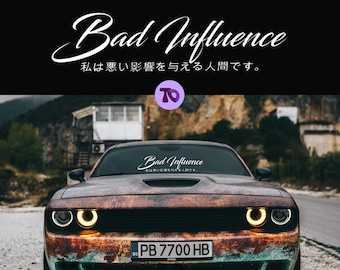 Pack De 3 Autocollants Vinyle Pour Vitre Arrière Voiture - Style JDM, Graphiques Kanji, Design Bas KDM