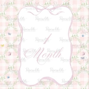Cartes d'étape importante en treillis papillon pour bébé fille