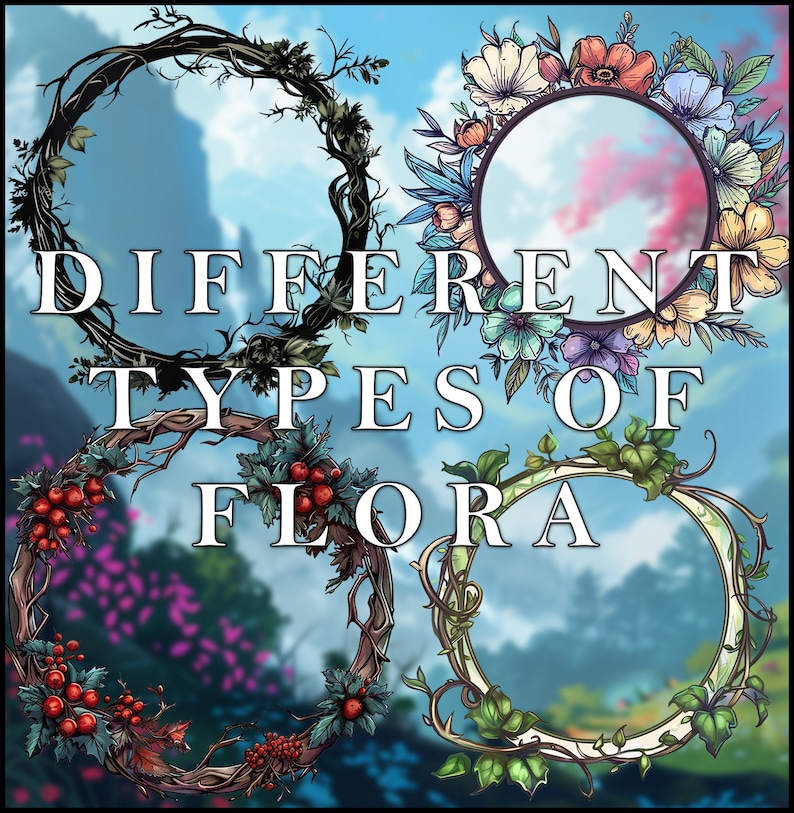 31 Floral TTRPG Token Frames for Vtts - Etsy