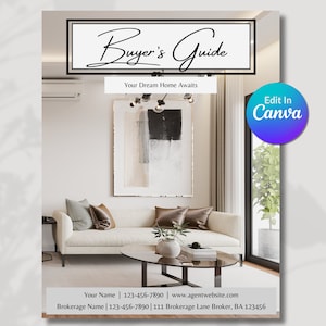 NEW! Buyers Guide For Real Estate Agent | Buyers Guide Template | Real Estate Buyers Guide | First Time Home Owner | Luxury Real Estate