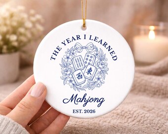 麻雀愛好家オーナメント、麻雀趣味の新しいギフト、クリスマスオーナメント麻雀仲間パーソナライズ麻雀グループギフト2026麻雀クラブ