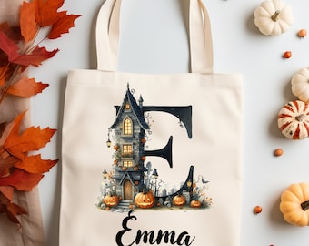 Personalized Halloween Tote Bag: Kids Trick or Treat Goodie Bag