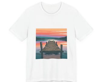 Koszulka Sunset Dock Scene | Emerytura, życie na plaży