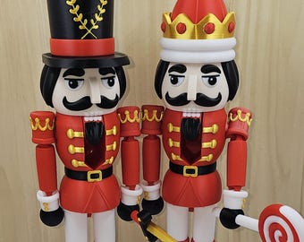 Red & Gold Nutcracker Figurine | Interchangeable Accessories