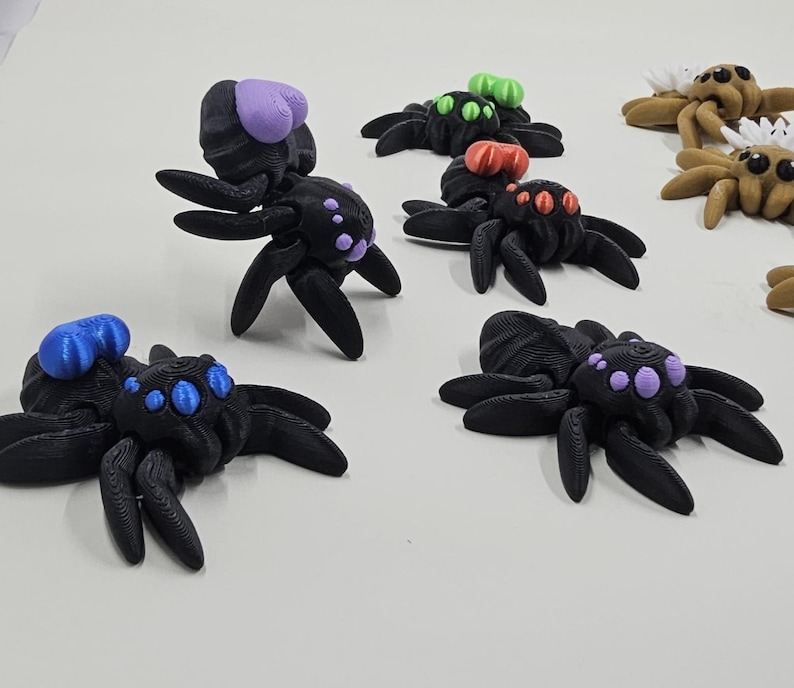 Tiny Spiders Articulated Mini Spider 3D Printed - Etsy