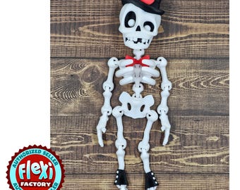 Articulating Dapper Skeleton – 3D Printed Poseable Skeleton Figurine