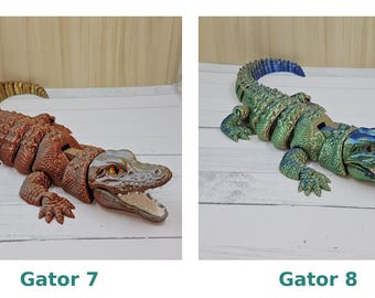 Articulating Alligator 3D Printed Model Raki Box Design Glass Eyes