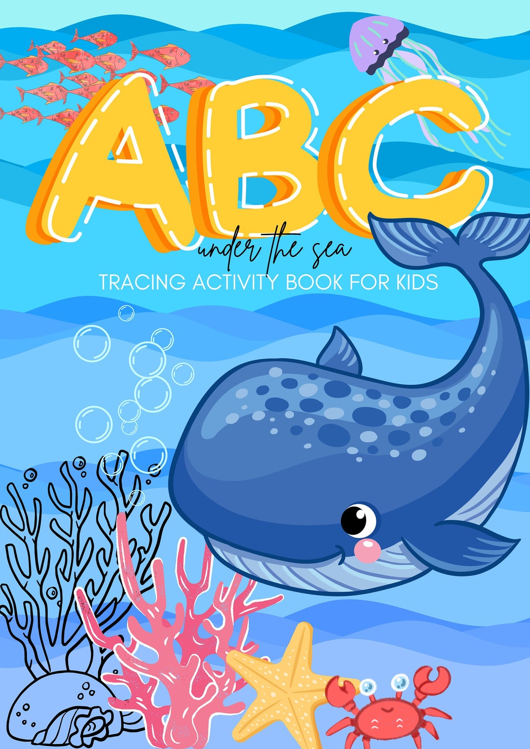 ABC Under the Sea Tracing Activity Book for Kids Etsy