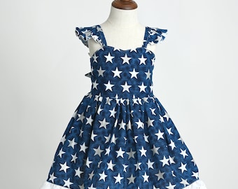 4th of July dress, Patriotic dress, 4th of July dress girls, patriotic girl, Fourth of july dress, independence dress,little girls dress.