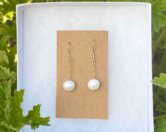 Minimalist Pearl Earrings