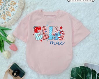 Personalized 4th Of July Baby Romper: American Patriotic Outfit